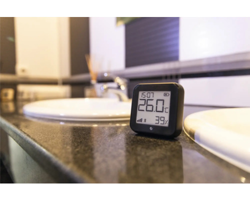 Binnenthermometer voor het meten van temperatuur en luchtvochtigheid in de badkamer