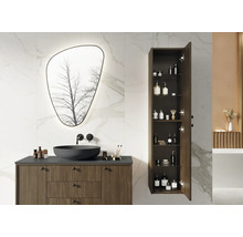 JUNGBORN Hoge badkamerkast PRIMUS met greep 350x1550x350 mm noten