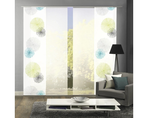 Schuifpaneel met abstract patroon in de woonkamer