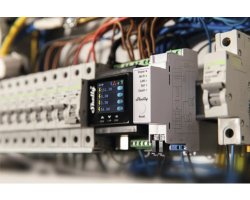 Shelly energiemeter in de meterkast