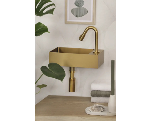 Moderne badkamer met rechthoekige wastafel en kraan