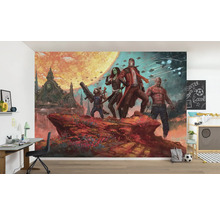 Wanddecoratie met Guardians of the Galaxy motief in een kinderkamer.