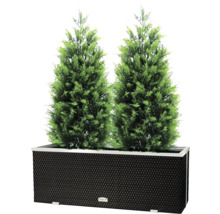 Plantenbak 108x39x43 cm rattan bruin