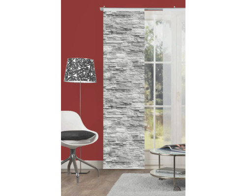 Kamerimpressie met schuifpaneel in steenlook