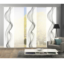 HOME FASHION Paneelgordijn Alberta grijs 60x245 cm set van 5