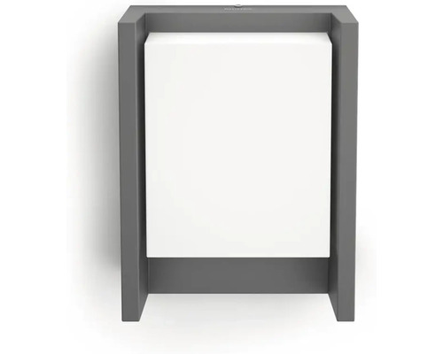 Grijze brievenbus met witte brievenbus