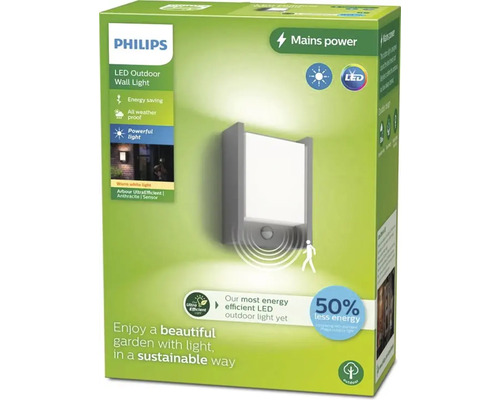 Verpakking van een Philips led-buitenmuurlamp