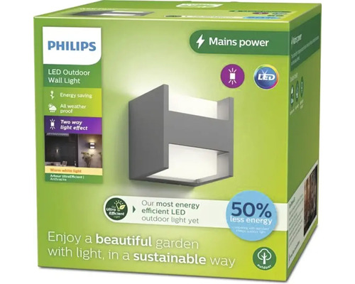 Verpakking van een Philips led-buitenwandlamp