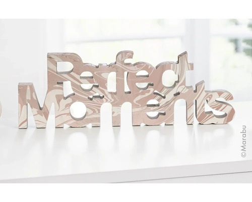 Decoratief object met de tekst Perfect Moments