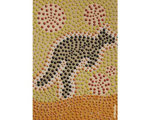 Stippenpatroon met donkere vorm in het midden