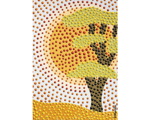 Geschilderd boomontwerp met driedimensionale stippen