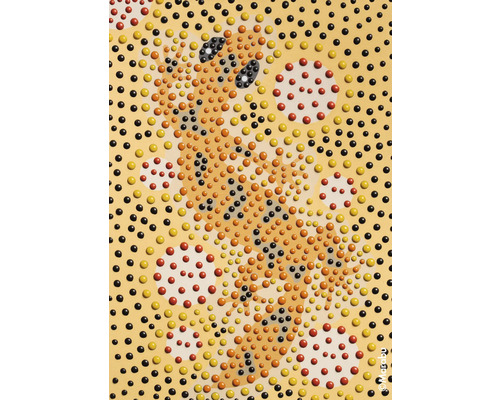 Abstract schilderij met stippenpatroon