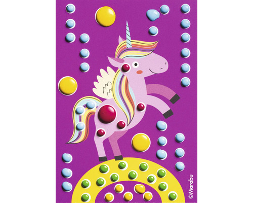 Eenhoorn kleurplaat met kleurvlekken