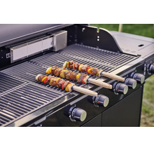 Barbecue met vleesspiesjes op het grillrooster
