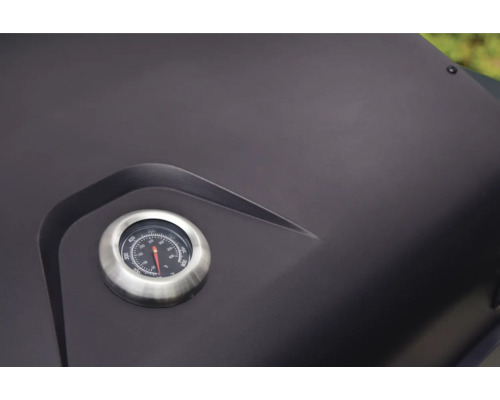 Barbecue thermometer op een barbecue