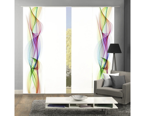 Decoratieve schuifgordijnset met abstract design voor raamdecoratie