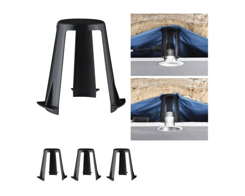 Afstandhouder voor inbouwspots, gemaakt van kunststof