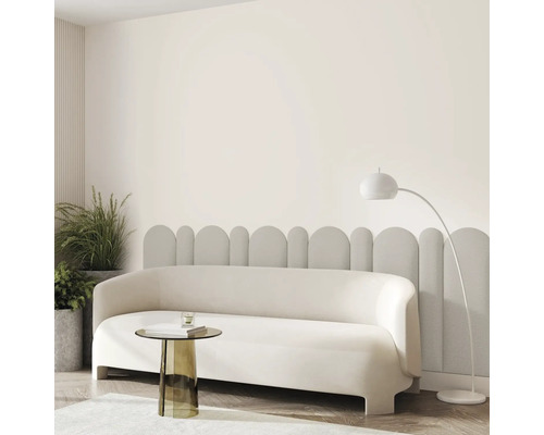 MOLLIS Wandkussen Bouclé halfrond crème 15x90 cm MOLLIS Wandkussen Bouclé halfrond crème 15x90 cm