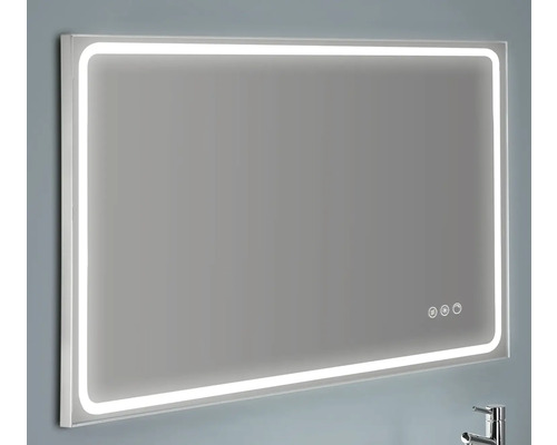 Rechthoekige badkamerspiegel met ledverlichting