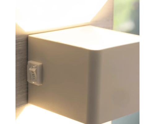 Vierkante wandlamp met schakelaar