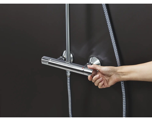 Douchethermostaat met hand voor temperatuurregeling