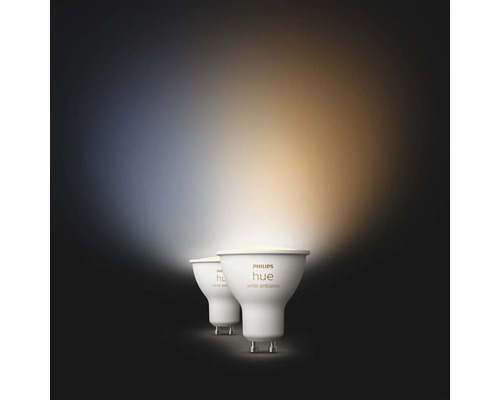 Twee Philips Hue White Ambiance lampen