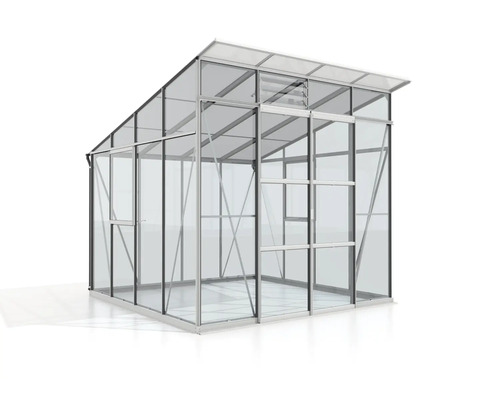 Tuinkas met aluminium frame en glaspanelen