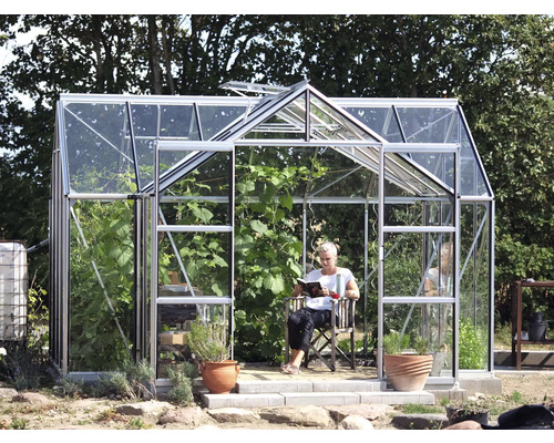 Kas met planten en een persoon