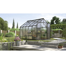 Kas met planten in de tuin
