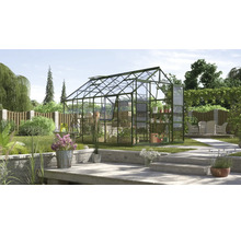 Tuinkas met planten op planken