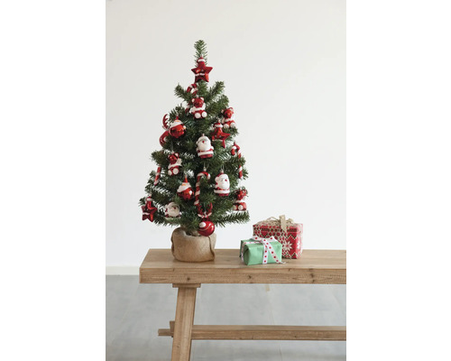 LAFIORA Kunstkerstboom Colorado met versiering H 75 cm Ø 41 cm