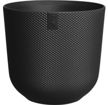 Zwarte plantenpot met ruitpatroon