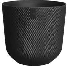 Zwarte plantenpot met ruitpatroon