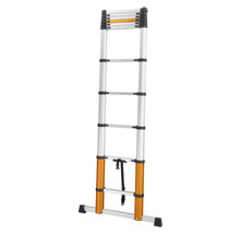Uitgeschoven telescopische ladder van aluminium