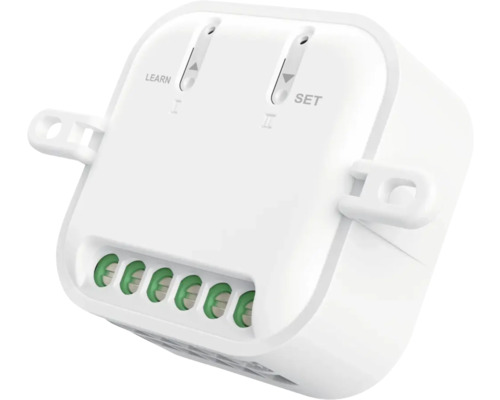 Witte slimme inbouwschakelaar met leer- en instelfunctie