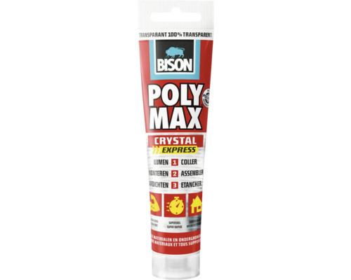BISON Poly Max® crystal transparant 115 g Bison Poly Max Crystal Express lijmtube