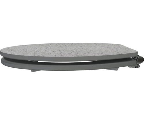 Grijze toiletbril met steenlook