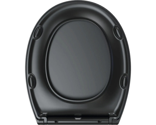 Zwarte toiletbril van kunststof