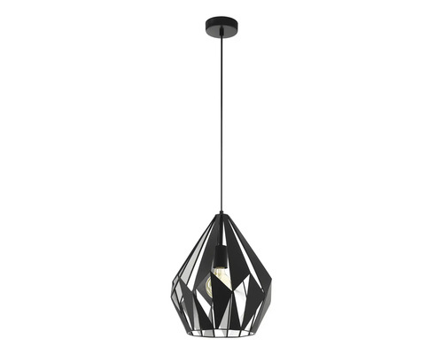 EGLO Hanglamp Carlton-1 Ø 31 cm zwart-zilver