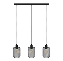 Hanglamp met drie lampenkappen van draadgaas