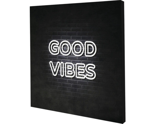 Schilderij canvas Good Vibes Neon 50x50 cm