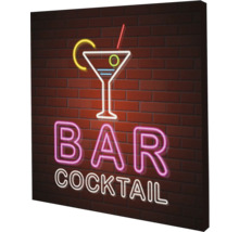 Decoratief lichtbord met cocktailmotief voor de bar