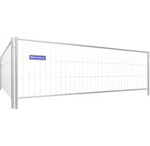Metalen bouwschutting met bedrijfslogo
