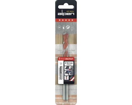 Alpen Multicut Profi boor, diameter 10 millimeter