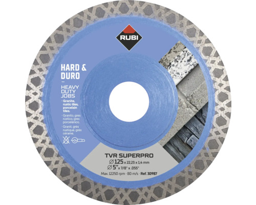 RUBI Diamantzaagblad TVR SUPERPRO Ø 125x22,2x1,4 mm