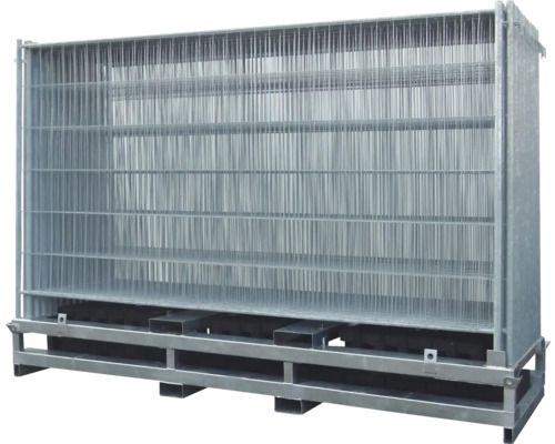 Bouwhek op pallet voor bouwplaatsbeveiliging