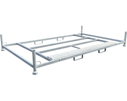 Metalen frame voor palletopslag met stapelvoorziening