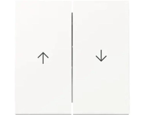 GIRA System 55 Bedieningswip voor jaloezieschakelaar dubbel zuiverwit glans 329403 Schakelaar met omhoog- en omlaagsymbool