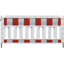 Bouwhek met rood-witte strepen voor het afzetten van bouwplaatsen.