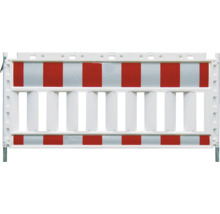 Afzethek met rood-witte markeringen voor bouwplaatsbeveiliging